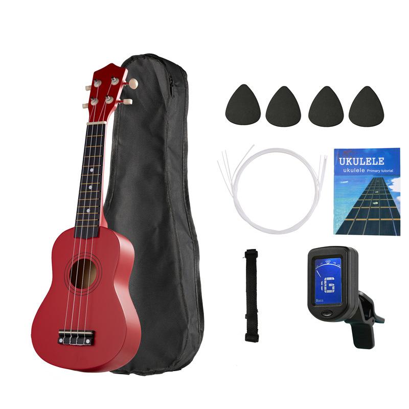 21 Inch Basswood Ukulele 4 Strings Small Acoustic Guitar Musical Instruments for Children Kids Beginners Playing Learning Toy