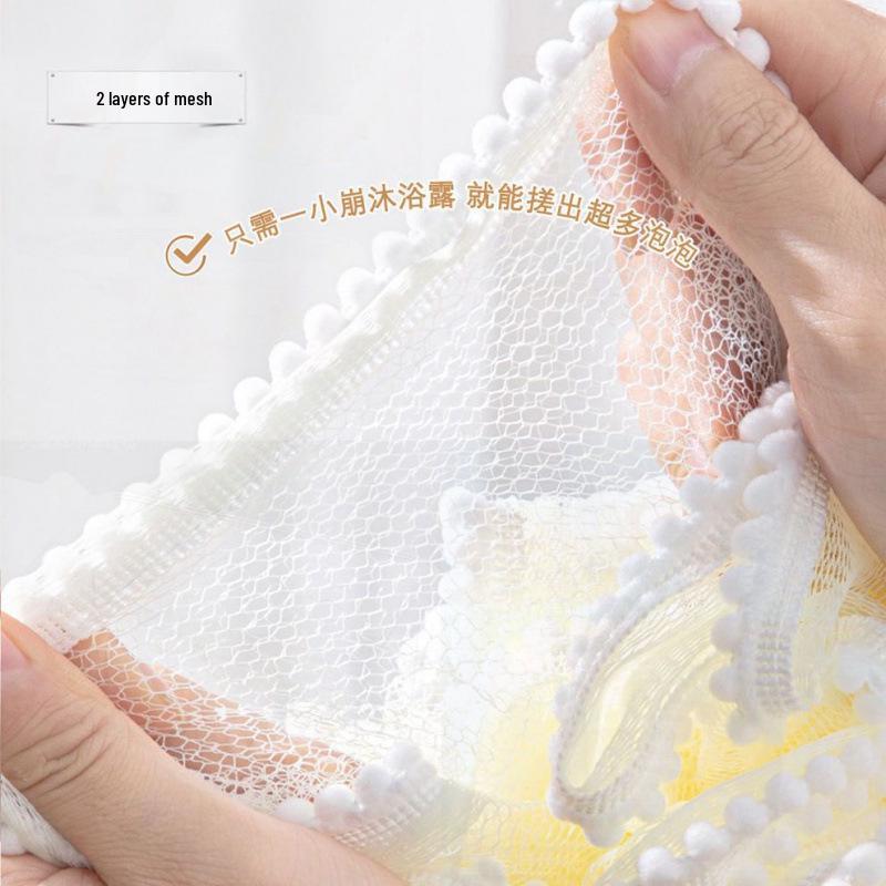 Durable Large Super Soft Bath Flower Ball - Non-Dispersing Foaming Net for Back Scrubbing
