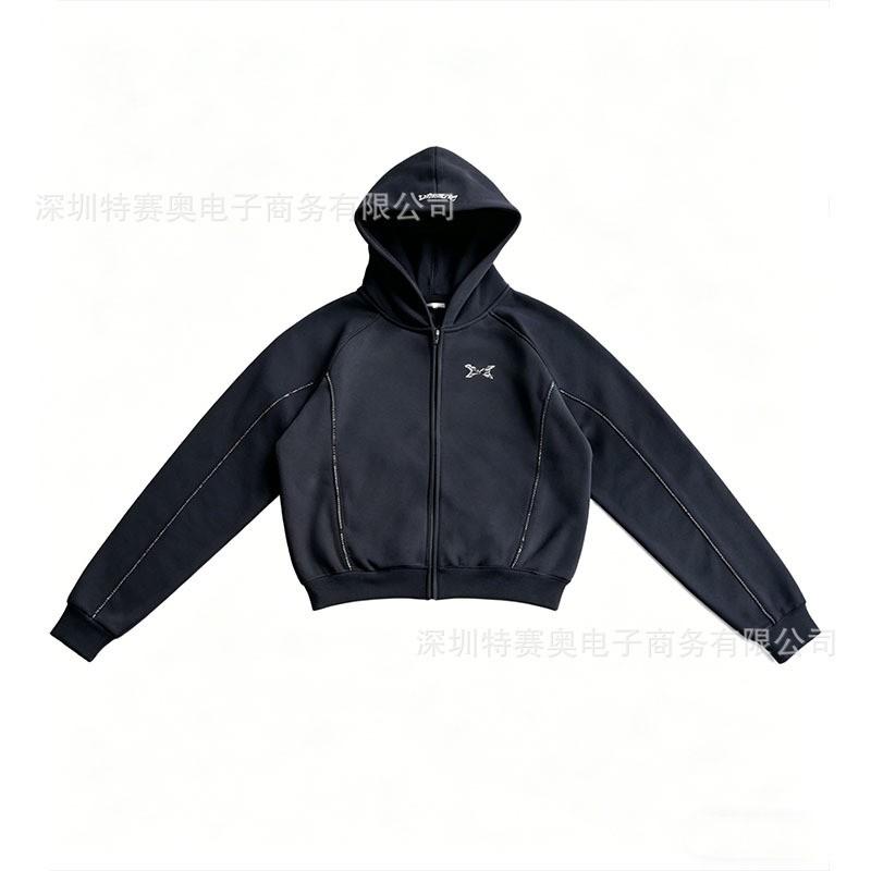 Y2K Streetwear Hoodie Women - Oversized Long Sleeve Pullover With Embroidered Graphic Retro Urban Style