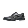 Men's Formal Leather Buckle Shoes - British Style, Pointed Toe, Large Sizes, Perfect for Office & Weddings
