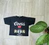 Coors Banquet Cropped Top Shirt Vintage Style