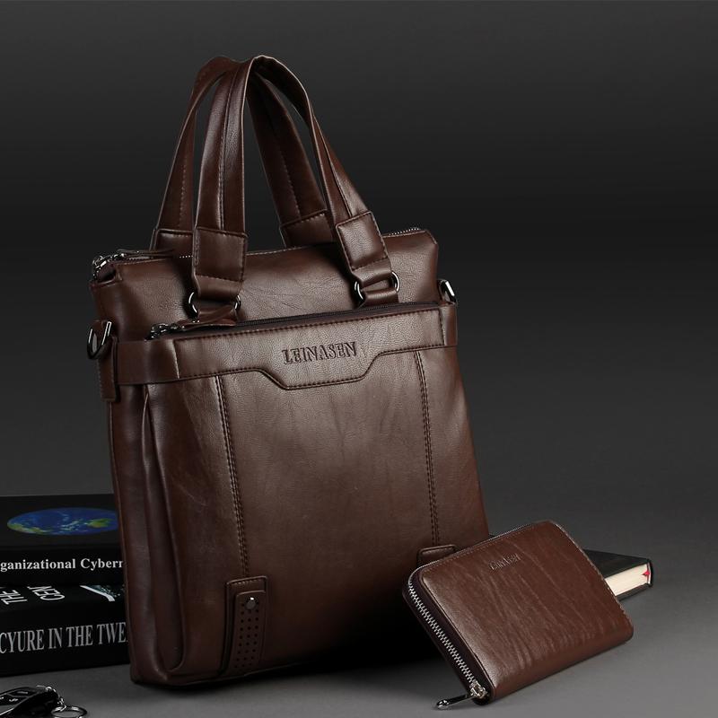 Men's Genuine Leather Handbag Briefcase Tote Laptop Shoulder Bag Messenger Purse Men's Genuine Leather Handbag Briefcase Tote Laptop Shoulder Bag Messenger Purse