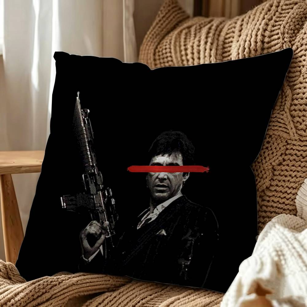 Hot movie Scarface Square Pillow Case Multi Sizes For Car Home Bedroom Decor Custom Valentine Gifts