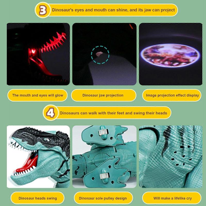 Simulated Animal T-Rex Toy Electric Can Lays Eggs Moves Head While Making Roaring Sound Dinosaur Toys