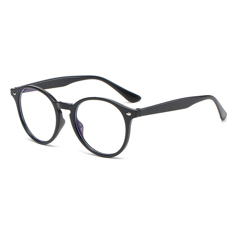 

New retro oval large frame, comfortable big face couple blue light glasses, transparent full frame flat mirror