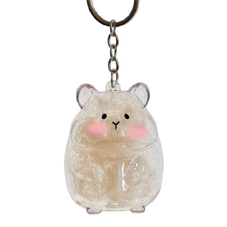 Pet Lover Gift Hamster Hair Keepsakes Keychain Reusable Acrylic Bottle Hangs On Bags Backpacks Jewelry
