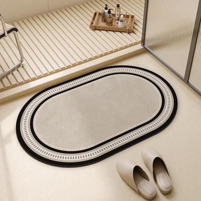 Durable Non-Slip Semi-Circular Absorbent Floor Mats for Home Use