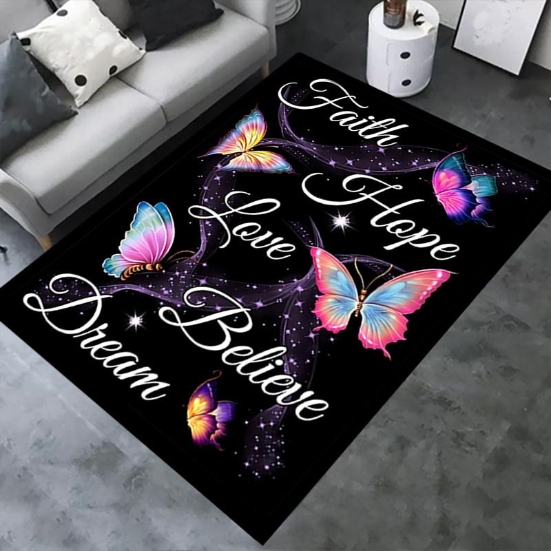 Faith Hope Love Chair Mat Office Carpet Decor for Home, Living Room, Bedroom, Various Rooms Gift Idea