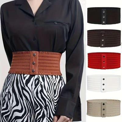 Korean Style Elastic Lace Waist Belt for Women's Skirt