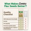 Zandu Raw Flax Seeds 200 g X Pack Of 3 Premium Natural Seeds High Fiber Plant Protein Omega 3 Superfood Resealable Pack