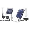 Kits de Pompe de Fontaine à Énergie Solaire 1,5W/5W Pour Bassins de Jardin Extérieurs Avec Hauteur de Jets Réglable Multiples Buses