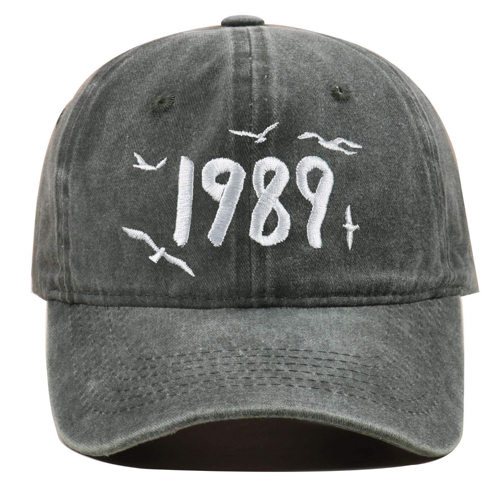 Бейсболка с вышивкой «Чайка» Тейлор Свифт 1989 года — женская, повседневная, из хлопка Adjustable зелёный