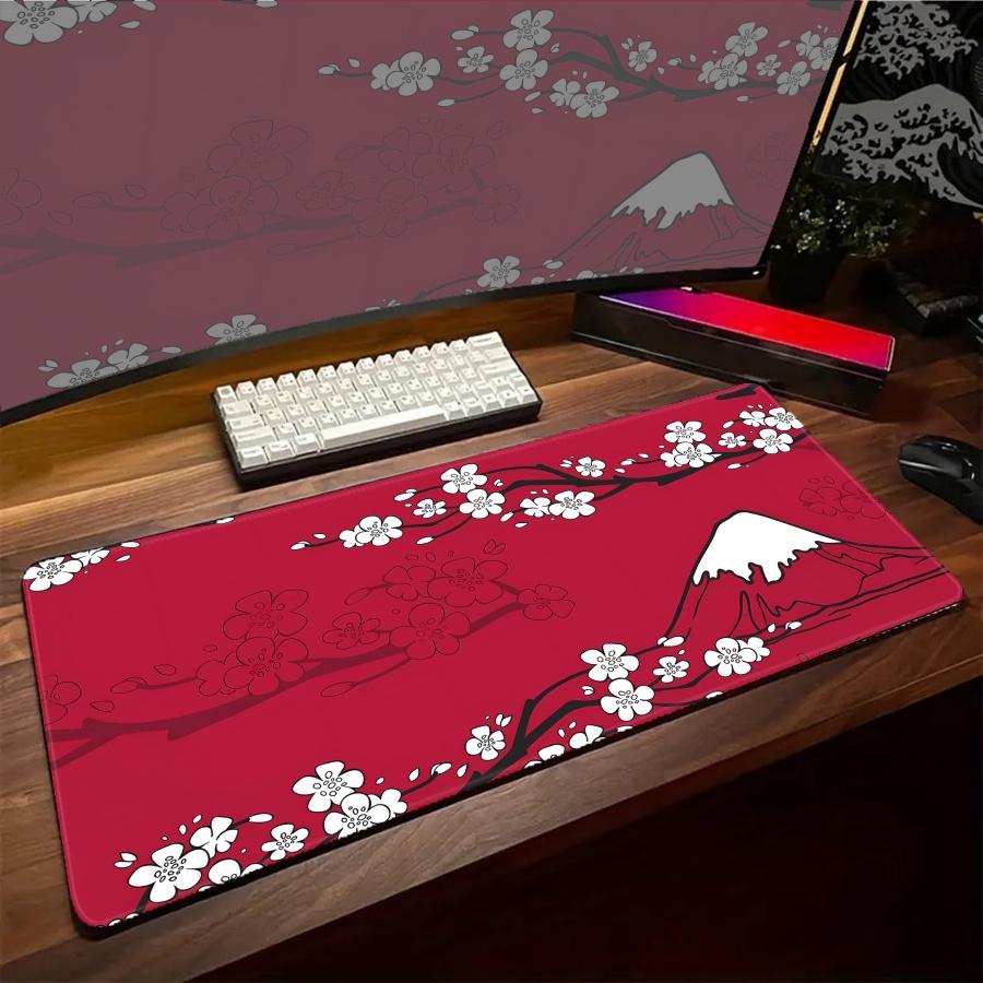 Gamer Mauspads Sakura Love XXL Mauspads Gaming Schreibtischunterlagen HD Druck Große Tischunterlagen PC Gamer Anime Teppich PC Zubehör