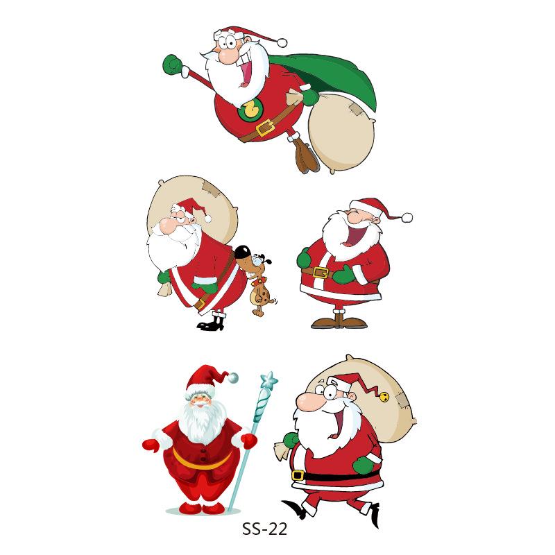 Christmas Fun Face Stickers: Children's Cartoon Tattoo Stickers