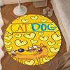 Cat Dog Adventure Round Mat, Anti-slip Circle Carpet Chair Rug For livingroom,Bedroom, Doormat Home Decor Gift Christmas Gifts