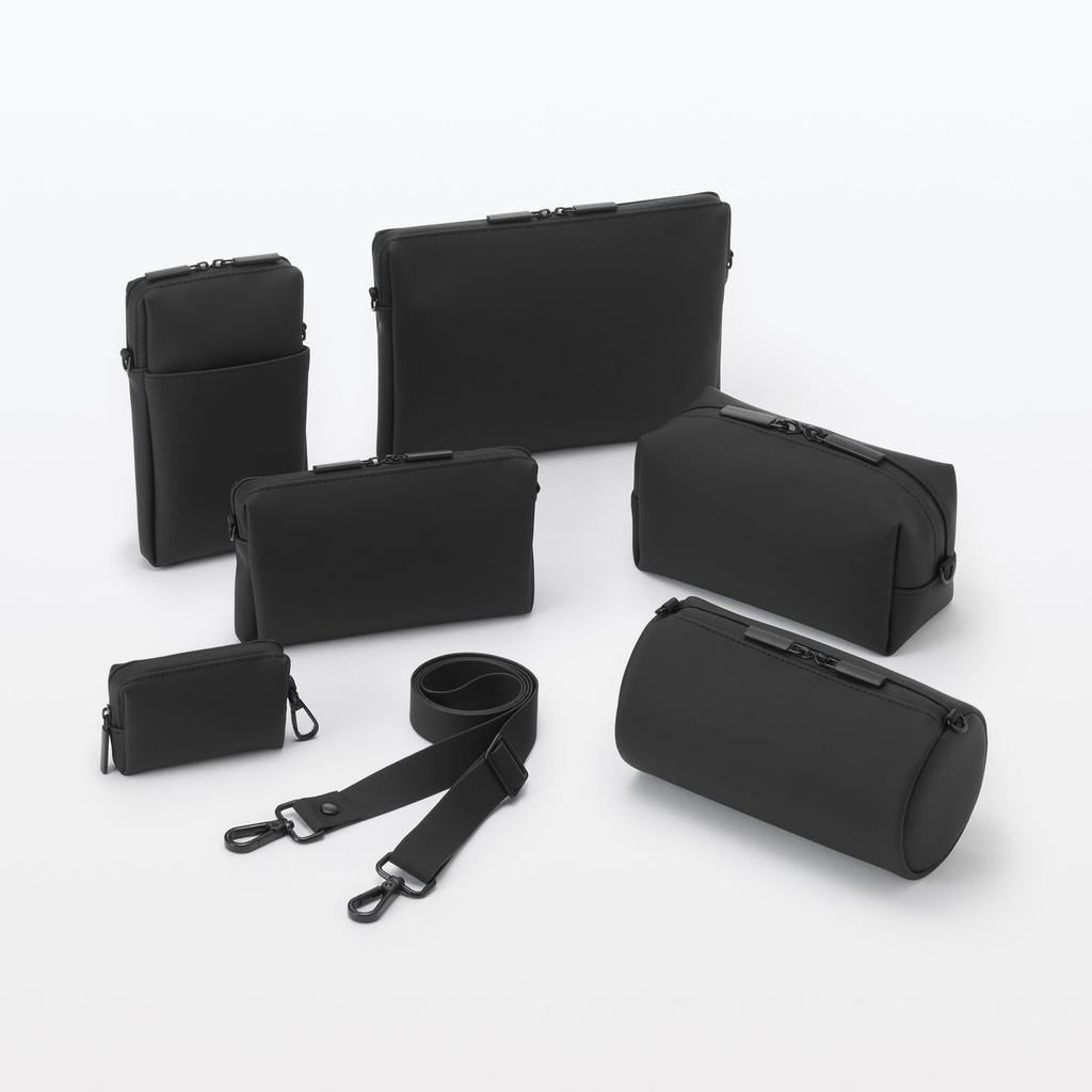 MUJI OHH68A4A Flexible Combination Storage 22 X X 15 Cm Case, Rectangular, Slim, Large, Black, Approx. 2.7