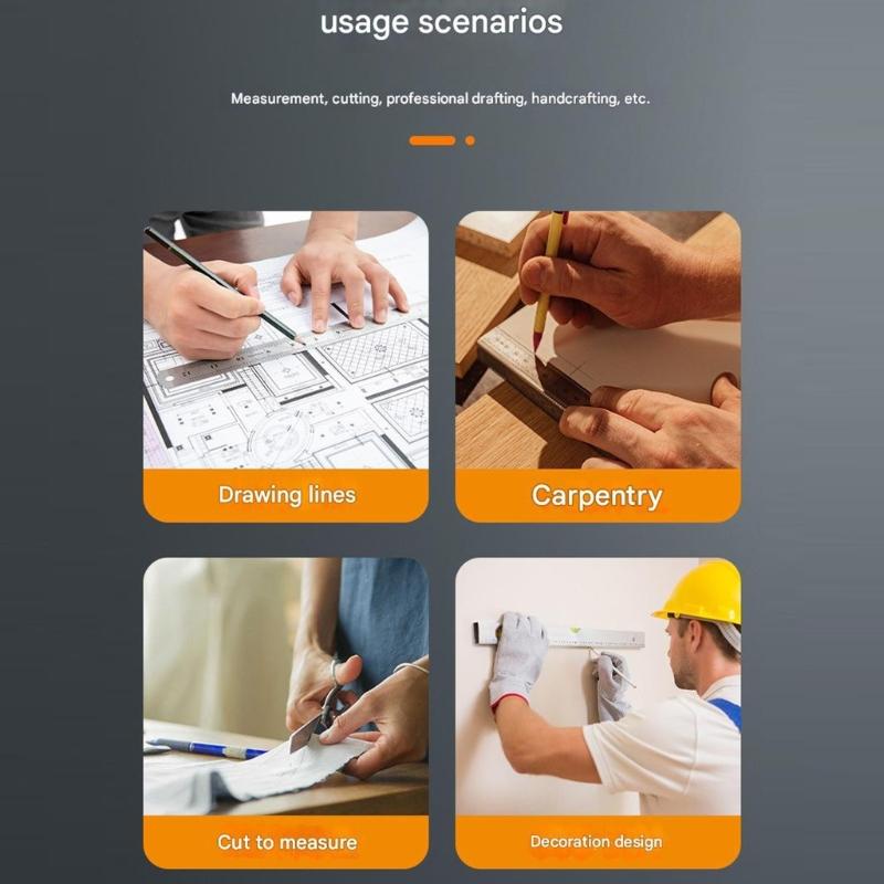 Aluminum Square Tool Right Angles Ruler Precise Marking And Measuring Capability For Professional Carpentry Tasks