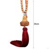 Lotus Beaded Car Pendant Rear View Mirror Statue, Wooden Sculpture Hanging Decoration
