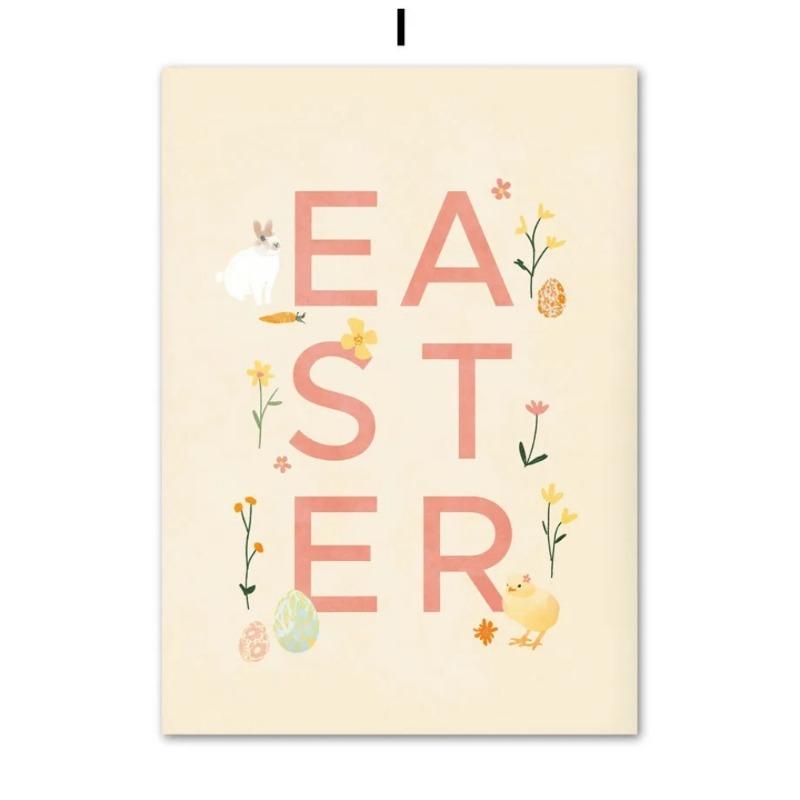 Easter Spring Pastels Minimalism Canvas Painting Nordic Posters Prints Wall Art For Living Room Home Decor