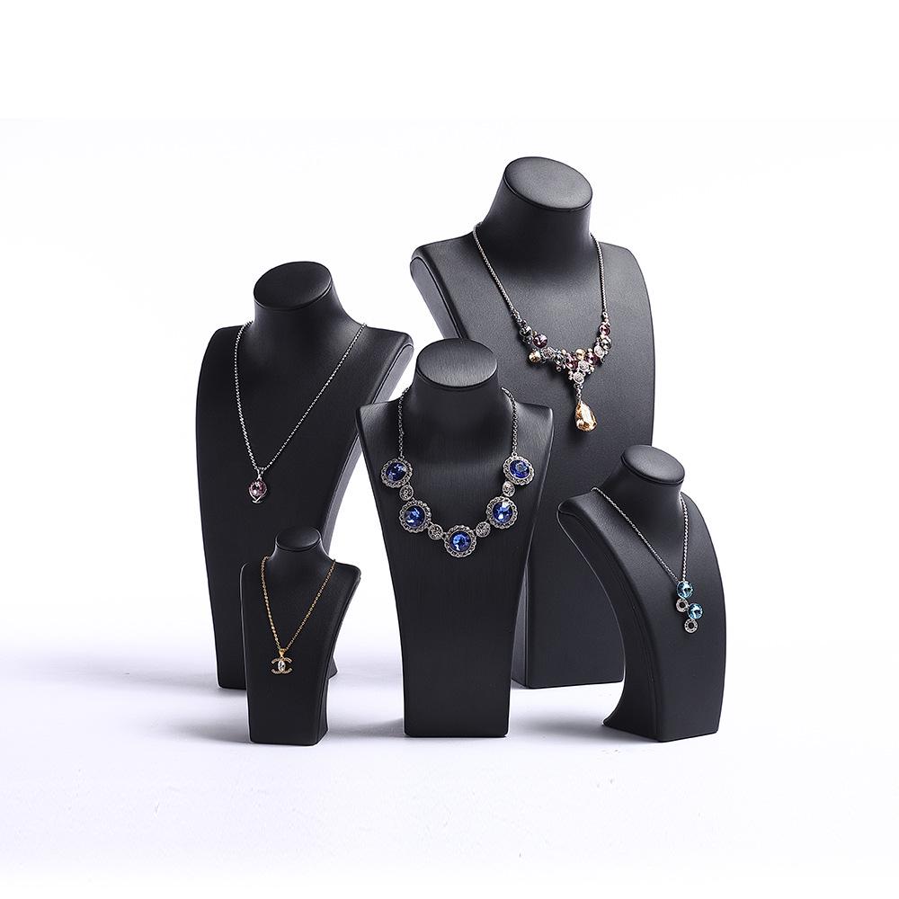 Blue Mannequin Neck Display Stand for Jewelry and Pendant Storage