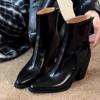 Fashion 2024 New Vintage Brown Women Ankle Boots Fashion Elegant Square Toe Shoes Autumn Winter Thick Heel Women's Short Booties