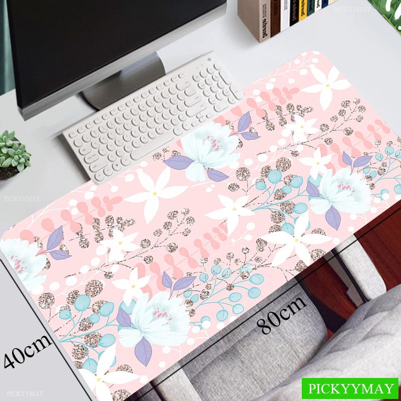 Large Mouse Mat Mousepads Pretty Office Keyboards Desk Pad Speed Carpet Flower Art Mousepad Office Ladys Mouse Pad Cute Desk mat