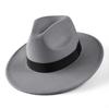 Autumn and winter woolen hat Shanghai beach retro black woolen hat gentleman's hat top hat British jazz hat
