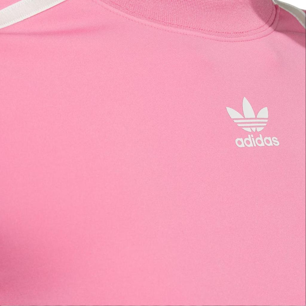 Adidas Originals Adicolor Crop Long Sleeve Tee Women Tops Pink JE6045
