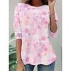 Women's T Shirt Print Floral Graphic Plants Stylish Classic Modern Long Sleeve Crew Neck Long Tops