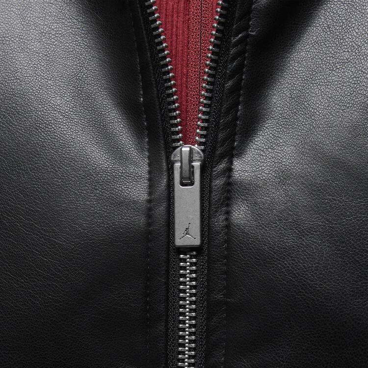 Jordan As W J FlTfx Lthr Hooded Zipper Color Block Jacket Women Jackets IF0948-011