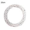 10/20/30cm Wicker Wreath Round Rattan Ring Christmas Garland Hanging Ornament DIY Floral Wreath Wedding Decoration Home Decor