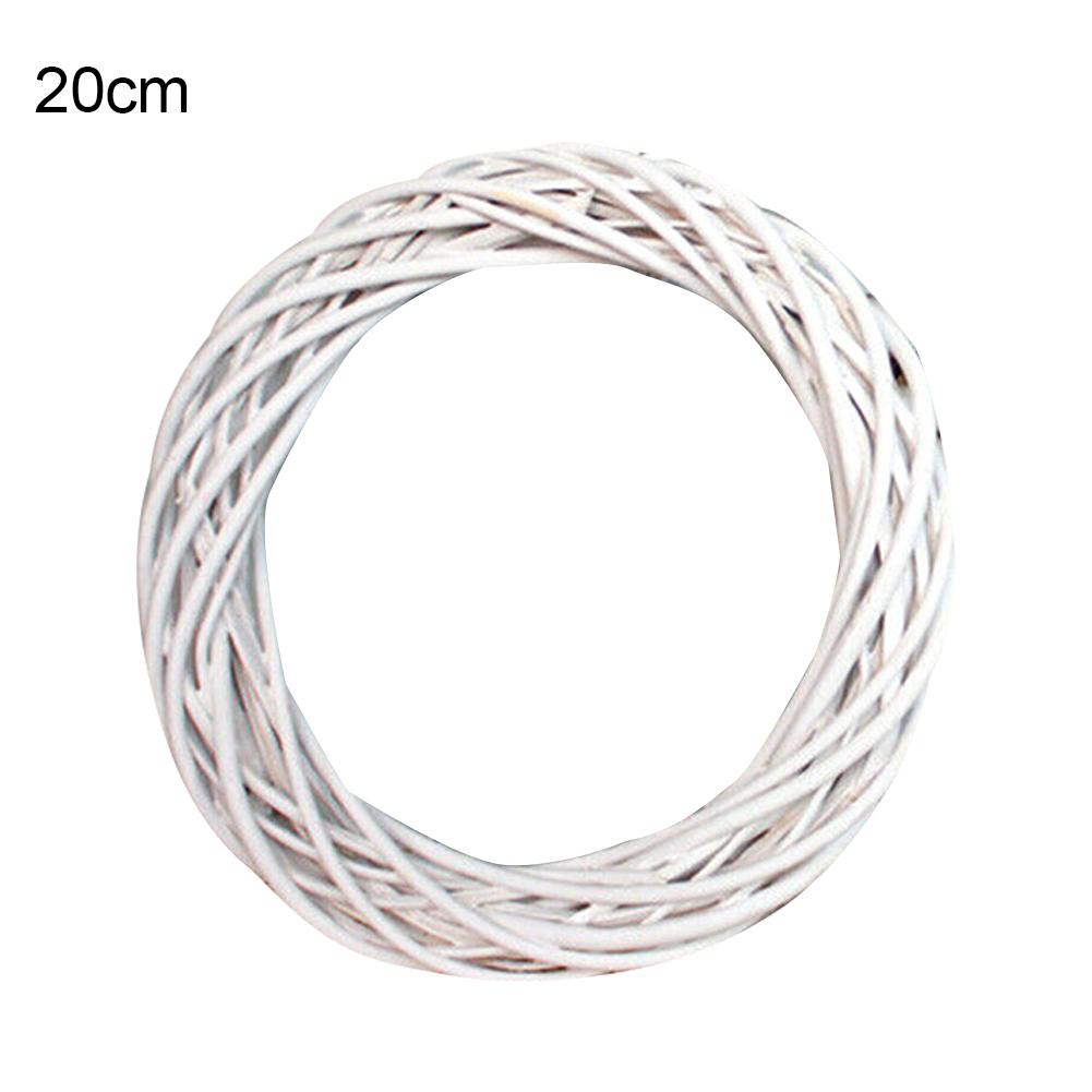 10/20/30cm Wicker Wreath Round Rattan Ring Christmas Garland Hanging Ornament DIY Floral Wreath Wedding Decoration Home Decor