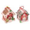 Adorable Christmas House Ornament Handmade Clay Realistic Christmas Hanging Pendants for Home Ornaments Holiday Decors