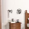 1/2Pcs Metal Cow Head Hook Vintage Cast Iron Cowboy Hat Holder Multi-purpose Clothes Organizer Longhorn Cattle Wall Hanger Western Home Decor