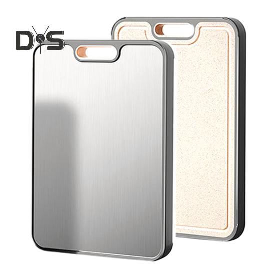 Double Sided Cutting Board with Juice Groove 2-in-1 Non-Slip Vegetable Chopping Board Scratch Resistant Mesh Design Chopping Block Kitchen Gifts