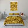 Golden Coins Pattern Decoration Set Soft Comfortable Duvet Cover Bedding Set Included 1*Duvet Cover & 2*Pillowcases, Gift