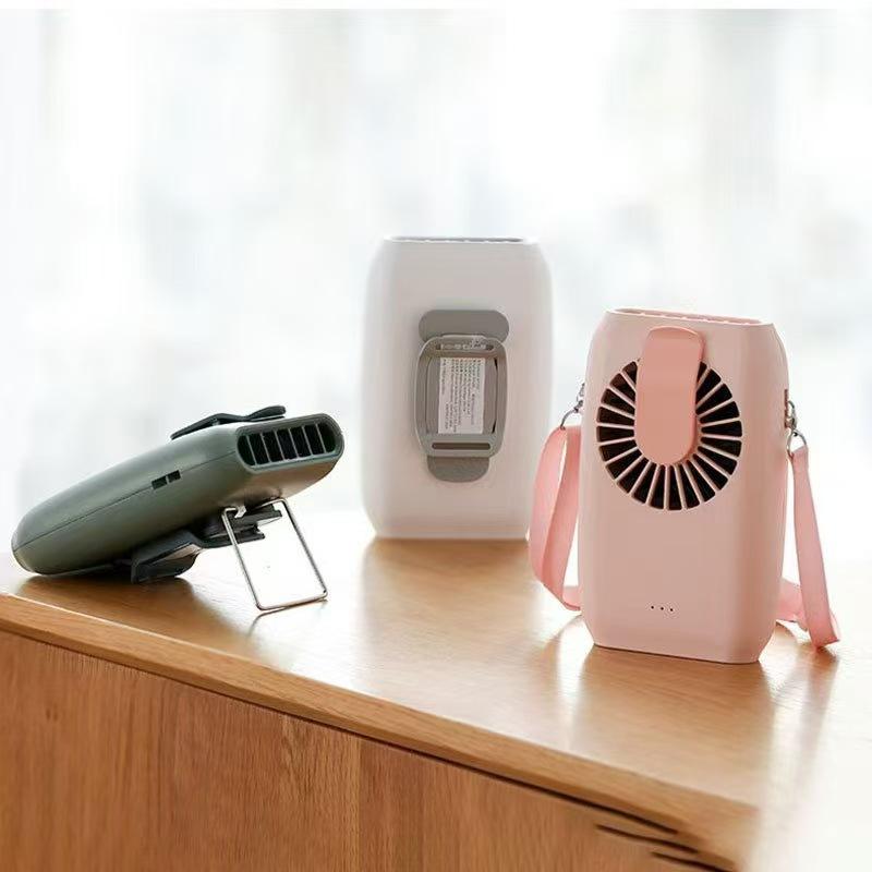 Neuer USB-ladbarer leiser Mini-Ventilator zum Umhängen an Taille & Hals, tragbar für den Außen- & Arbeitsgebrauch, mit App-Steuerung und 3 Geschwindigkeitsstufen