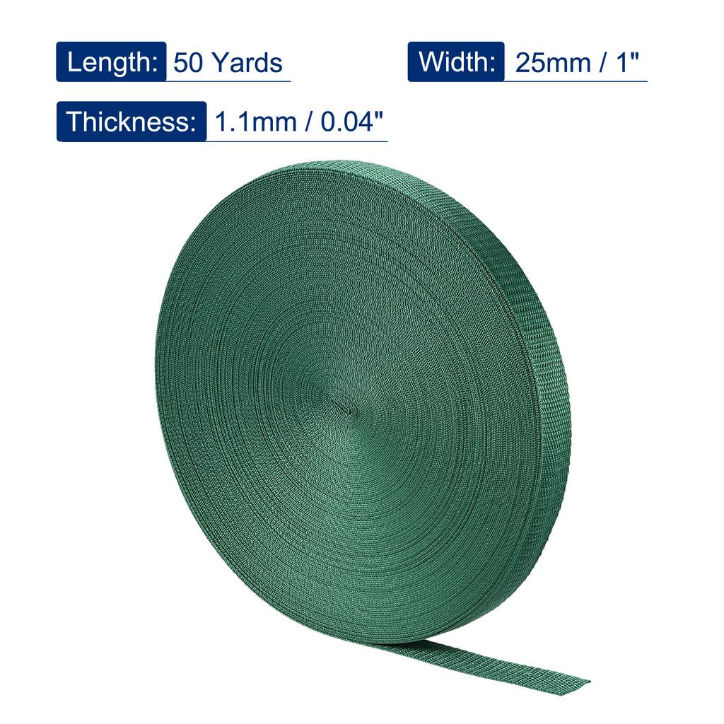 50 Yards 25mm Polypropylene Webbing Strap Belt Tape Heavyweight Strapping Band for Outdoor Tent Accessories Sewing Bag Luggage