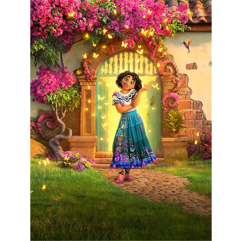 

Алмазная живопись Энканто 5D DIY Полная квадратная выкладка Вышивка Наборы для вышивания Мозаика Мультяшная декорация для спальни Round 20x30cm