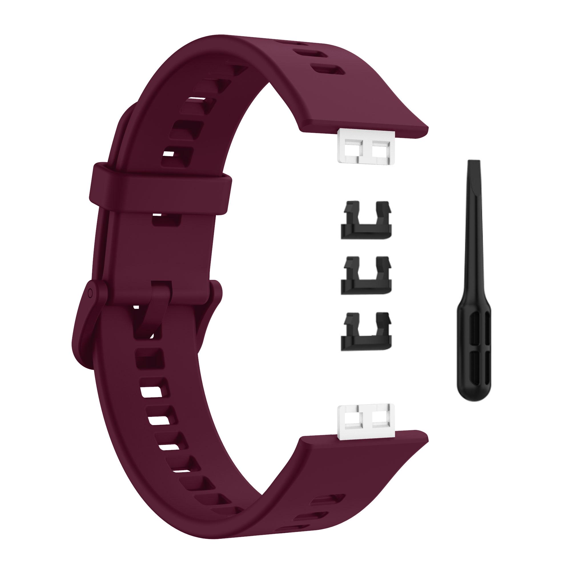 

Ремешок для Huawei Watch Fit, умный силиконовый ремешок для часов, браслет, Watch fit Special Edition, аксессуары с принтом, спорт only the strap вино красного