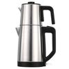 Electric Turkish Tea Maker Cooker Stainless Steel Double Pot Kettle Infuser Keep Warm Function