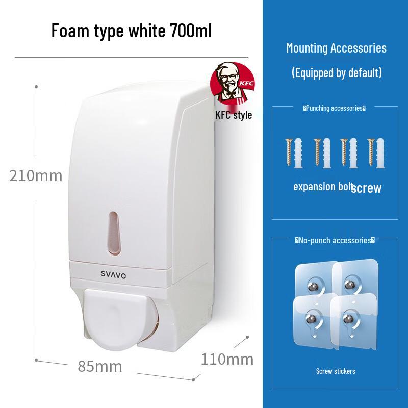 Wall-Mounted Manual Foam Soap Dispenser