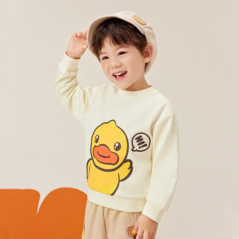 B.Duck Boys' Playful Duck Crew Neck Sweatshirt