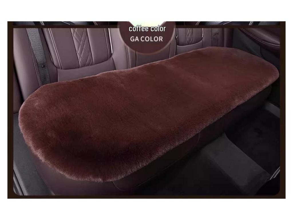 Plush Car Seat Cushion - Thickened, Warm, Universal for All Seasons, 3-Piece Set