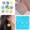 Silicone Mold Holographic Snowflake Pendants Resin Molds Unique Christmas Tree Charm Epoxy Mold DIY Festive Ornaments