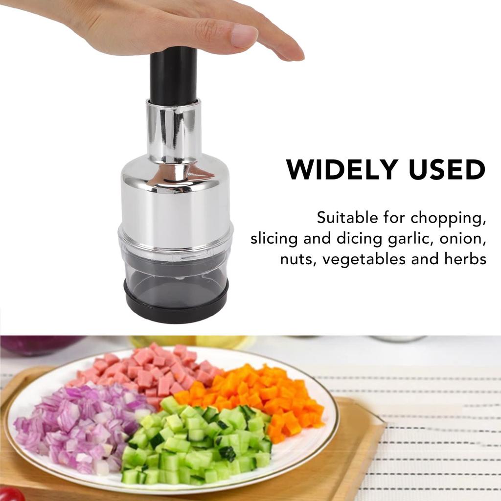 Garlic Press Manual Food Chopper Stainless Steel For Kitchen Easy To Clean Mincer Crusher Vegetable Onion Cutter Handheld Tool