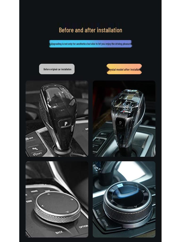 Buton Schimbător Cristal BMW McLaren pentru Seria 3, 5, 7, 6GT, X4, X5 - Modificare Cap Schimbător.