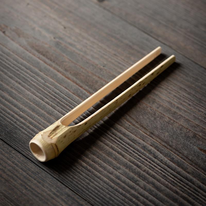 13 Stile Bambus Holz Tee-Klemme Ebenholz Lebensmittelzange Grill BBQ Brot-Klemme Obstsalat Anti-Rutsch-Klemme Zange Teezeremonie Zubehör