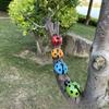 4pcs Set Creative Outdoor Courtyard Decoration Iron Crafts Decoration Garden Park Decoration Ladybug Insect Wall Hanging Gifts