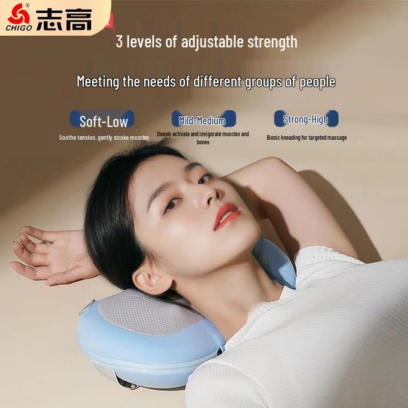 Chigo Neck and Shoulder Massage Pillow with Heat Therapy CN Plug (adapter Included)